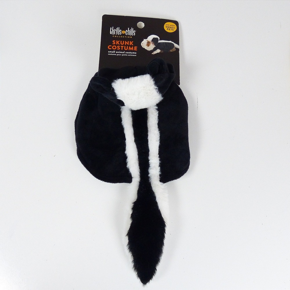 Thrills & Chills Halloween Skunk Small Animal Pet Costume Guinea Pig Rabbit NWT